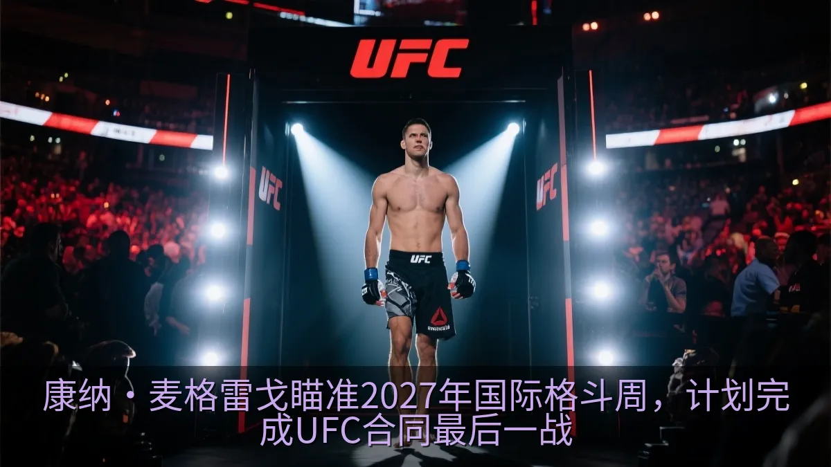 综合格斗运动员在聚光灯下准备走向赛场