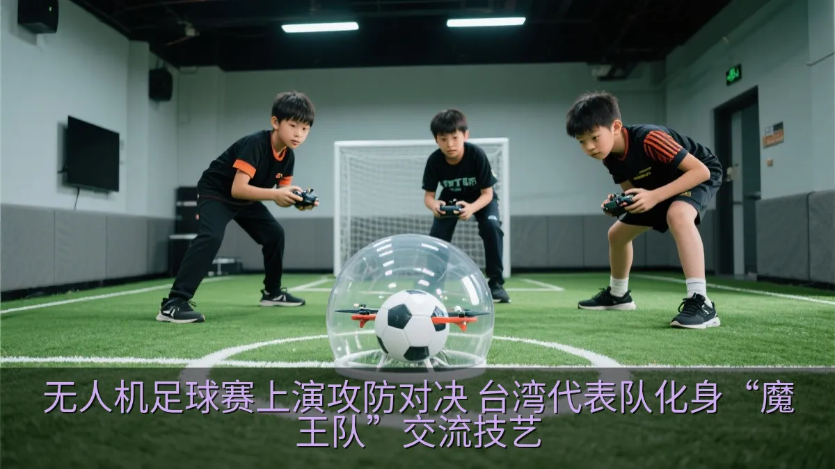 无人机足球赛上演攻防对决 台湾代表队化身“魔王队”交流技艺