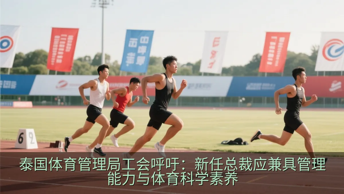 运动员在体育场训练